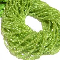 Peridot Faceted Rondelle Beads