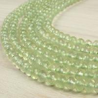 Prehnite Faceted Rondelle Beads