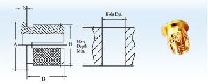 Flanged Press in Brass Inserts