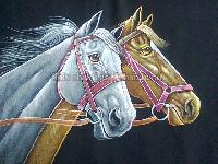 Horse Painting On Velvet