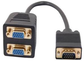 JV03 VGA MALE TO 2 FEMALE ADAPTER