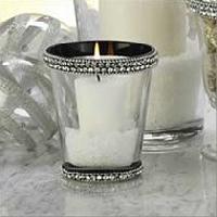 Glass Beaded Candle Holder