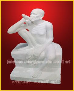 Gajanand Maharj Marble Moorti