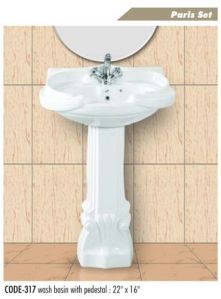 Paris Set Pedestal Wash Basin