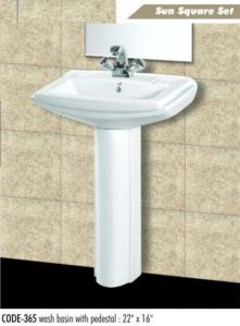 Sun Square Set Pedestal Wash Basin