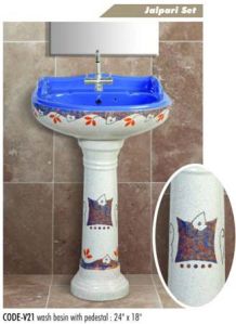 Vitrosa Series Jal Pari Set Pedestal Wash Basin