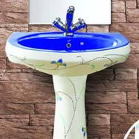 Vitrosa Series Radiant Set Pedestal Wash Basin