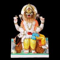 White Marble Lord Narasimha Statues