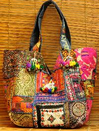 patchwork embroidered handbags