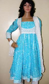 Sky Blue Anarkali Kurti