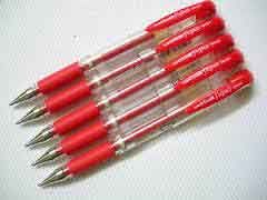 red ball pens