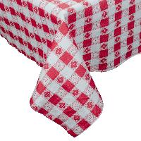red tissue cloth table covers