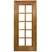 wooden glass doors
