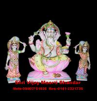 Marble Ridhi Sidhi Ganesh Statue