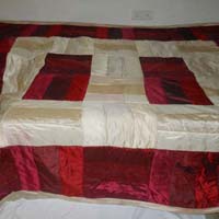 Red Silk King Size Bed cover / Carpet / Blanket
