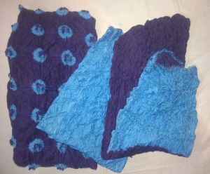 Skye Blue Pure GC Cotton Printed Chiffon Blue Dupatta Punjabi Suits