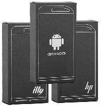 Mobile Charger Boxes With Company Logos.