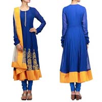 Vivacious Blue Georgette Anarkali Suit