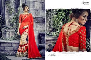 Worldly Red Georgette Designer Saree