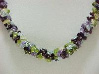 Natural Gemstone Chip Necklace