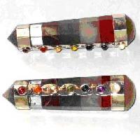 Sterling Silver Wand with 7 Chakra Gemstones