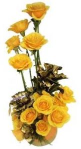 15 Yellow Rose Bunch