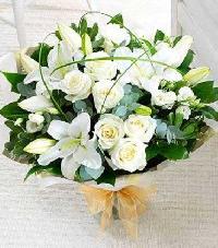 20 White Rose Bunch