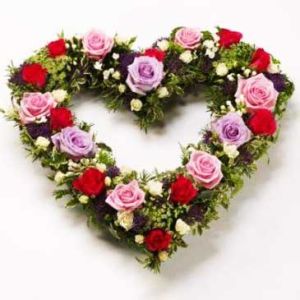 Heart Shape 50 Mix Rose Bunch