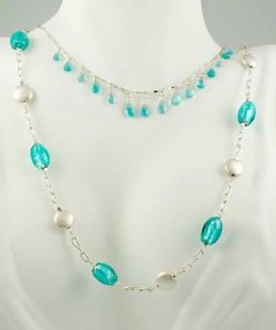 Blue Sand Stone Chain