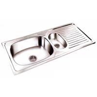 Single Bowl and Veg Bowl with Drain Board
