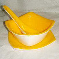 SQ Acrylic Soup Bowl Set