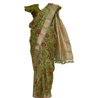 Screen Printed Silk Saree