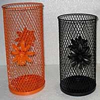 wrought iron cylinder candle holders