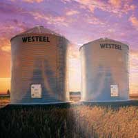 Galvanised Grain Silos