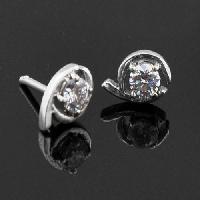 Solitaire Classic 925 Sterling Silver Earrings