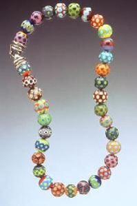 Glass bead necklace