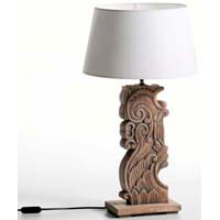 Wooden Carved Lamp