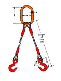 Double Legged Wire Rope Slings