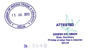 Chamber of Indian Trade and Industries Attestation Services in India