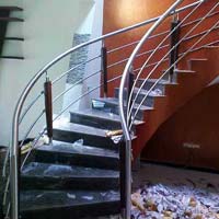 Modular Wooden Blustered Stainless Steel Railings