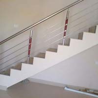 Stainless Steel With Wooden Railings