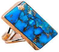 BLUE COPPER TURQUOISE ring