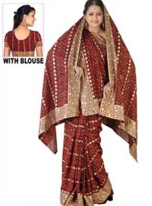 Embroidered Saree - Reliance Saree Dupatta