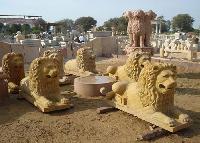 Sandstone Lion Statue