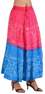 Cotton Bandhej Skirt