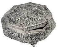 oxidized silver jewellery box