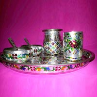 Meenakari kansar Set silver