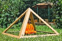 wooden meditation pyramid