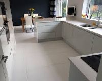 matt white floor tiles