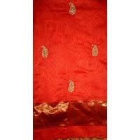 Cotton Chanderi Red Suit